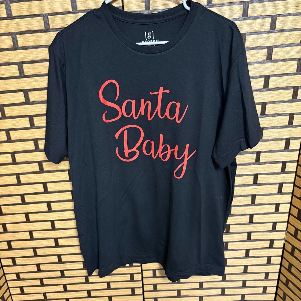 George Black Santa Baby Short Sleeve Tee‎ Size Large